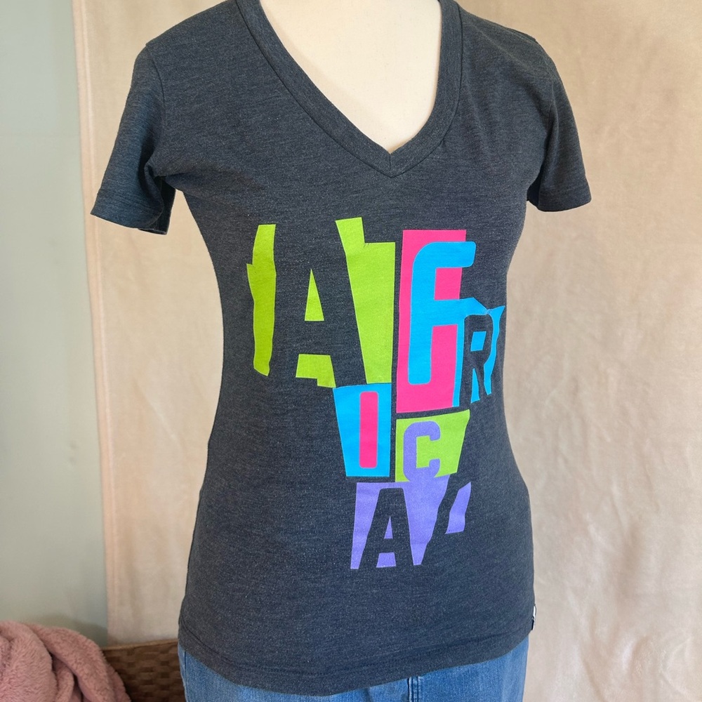 Me to We Charcoal Tee with Vibrant Graphic